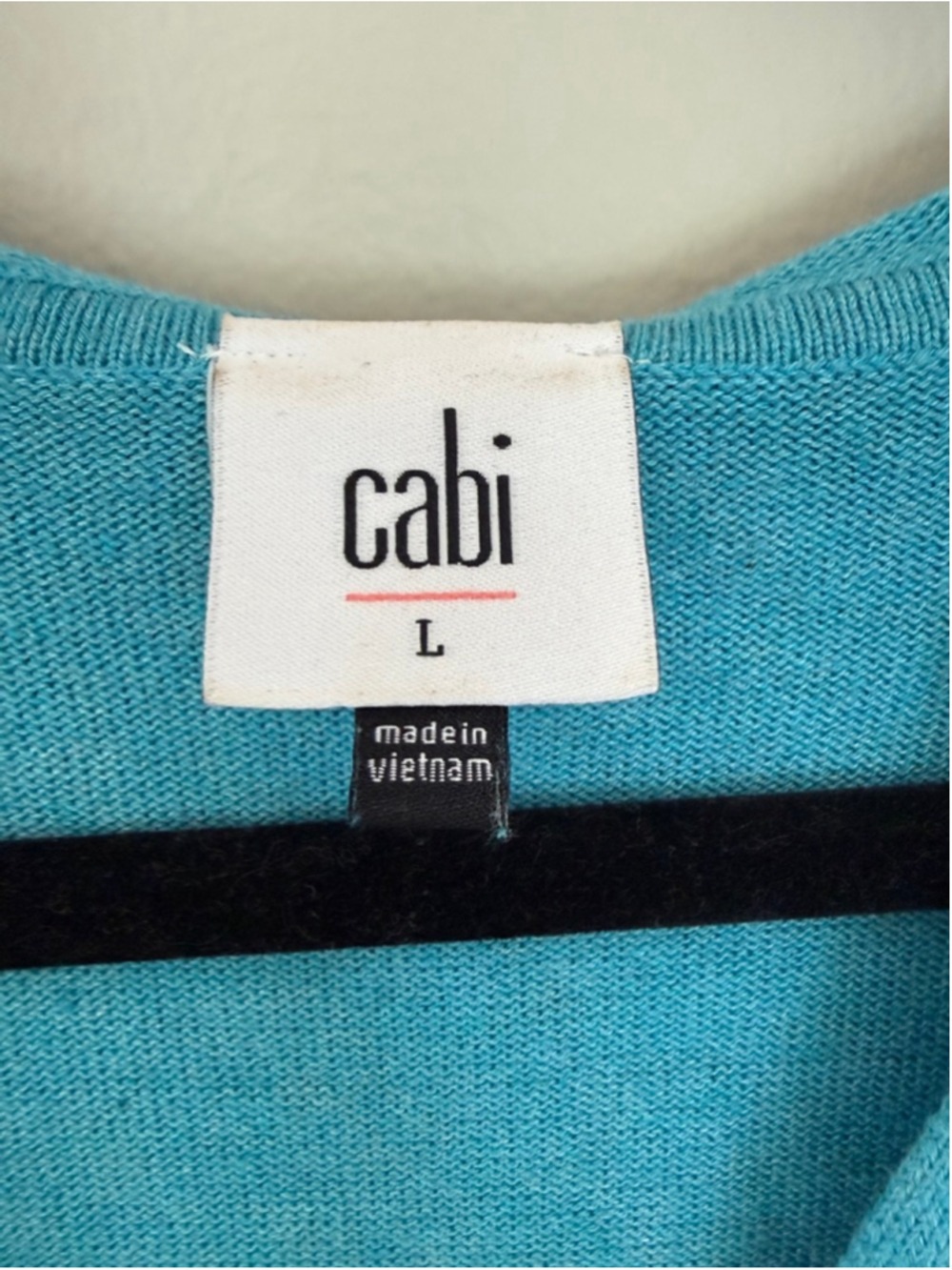 CAbi Turquoise Blue Hop To Hoodie Sweater Size L EUC - Picture 6 of 7